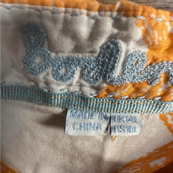 Boden Orange and White Sleeveless Button Down Top - Picture 4 of 9